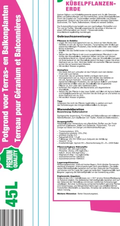 Agricon Balkon- und Kübelpflanzerde 45 Liter torffrei