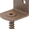 Alberts Duravis Flechtzaunhalter L-Form rostbraun, L-Form