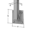 Alberts Geländerpfosten universal 115 cm, 30 x 30 mm, feuerverzinkt