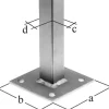 Alberts Universalpfosten 102 cm, 30 x 30 mm, feuerverzinkt