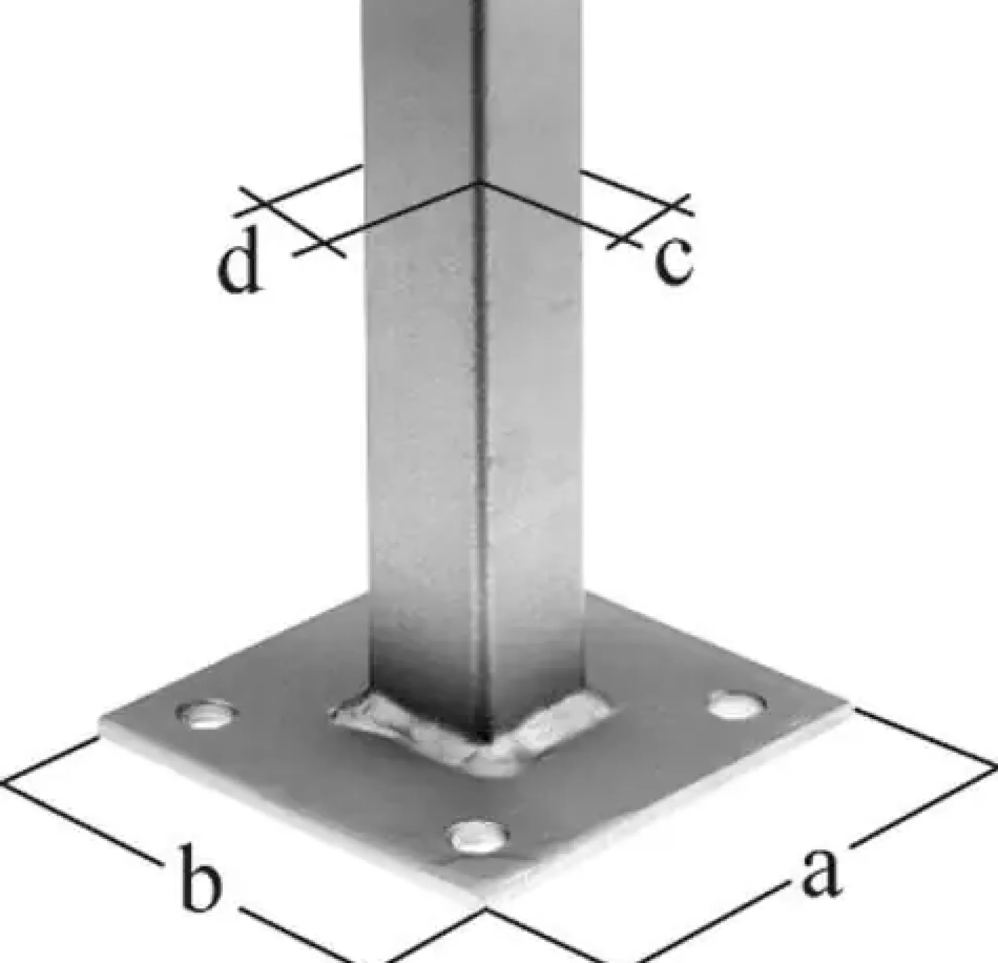 Alberts Universalpfosten 102 cm, 30 x 30 mm, feuerverzinkt