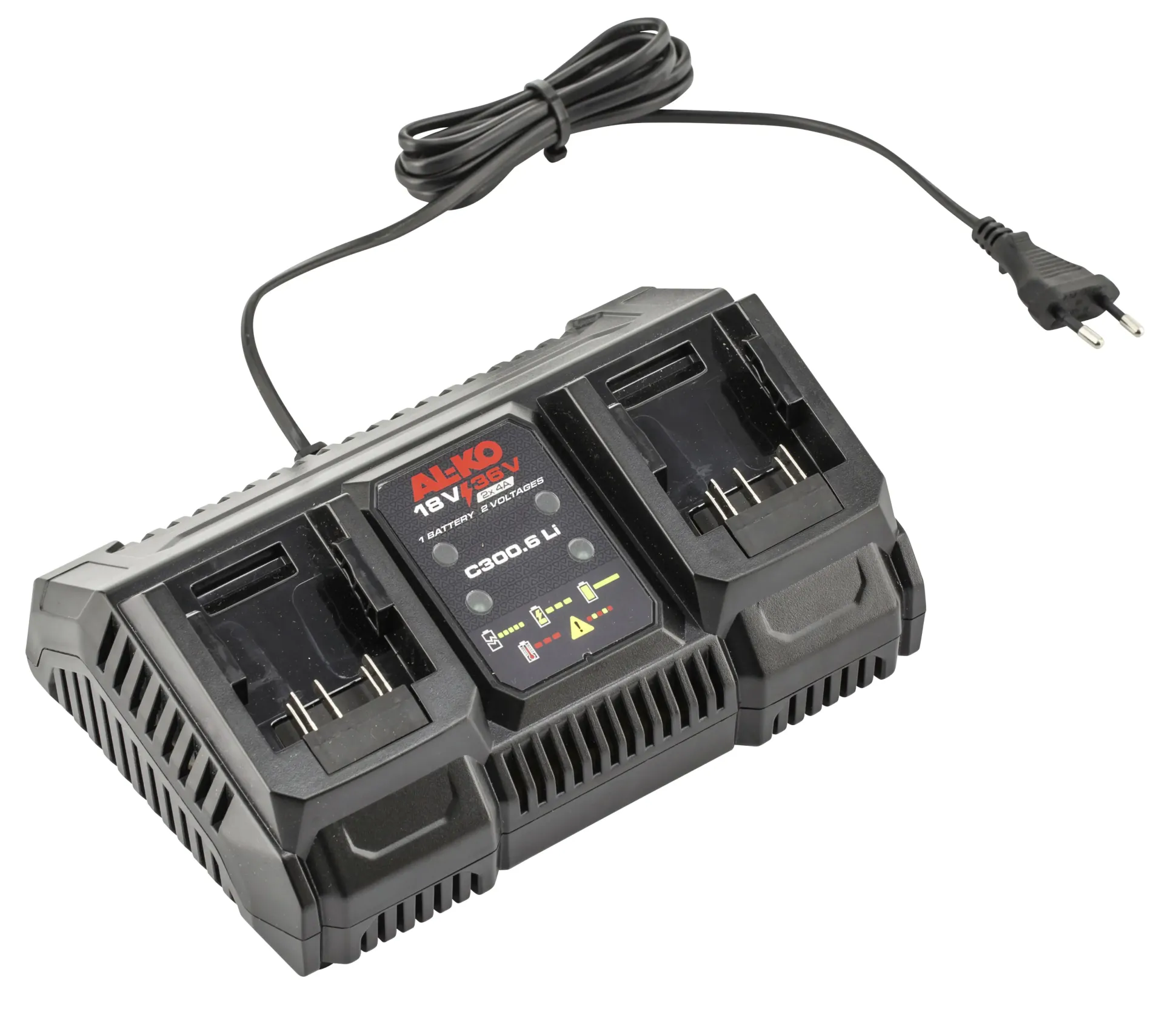 AL-KO Doppel-Ladegerät C300.6 Li für 18 V und 18/36 V Li-Ion Akkus