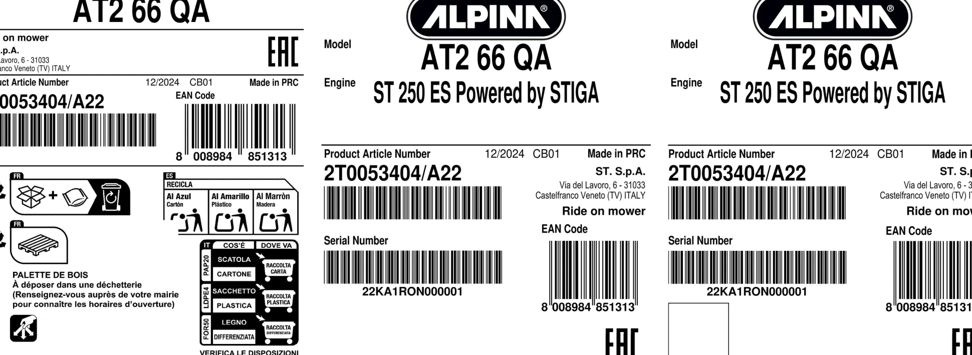 Alpina Rasentraktor AT2 66QA