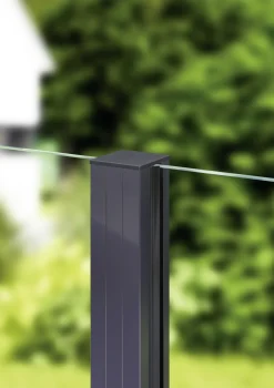 Aluminium-Pfosten 127 cm, 68 x 68 mm, anthrazitgrau RAL 7016