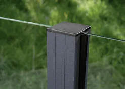 Ambiente Aluminium-Pfosten 127 cm, 68 x 68 mm, Anthrazit Struktur 7016