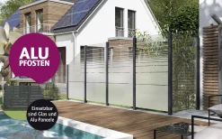 Ambiente Aluminium-Pfosten 240 cm, 68 x 68 mm, Anthrazit Struktur 7016
