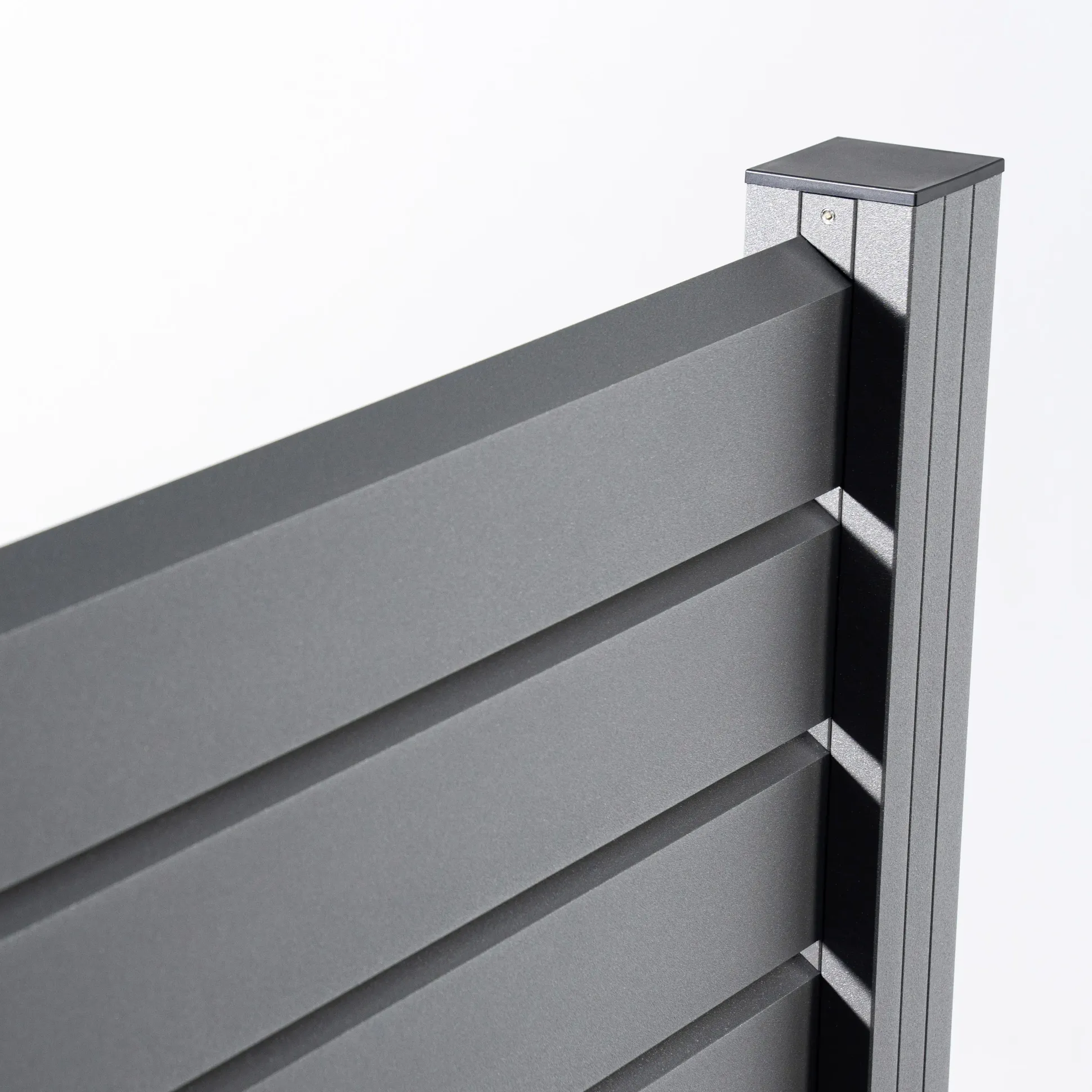 Ambiente Alu-Zaun Erweiterungsset Rhombus MINI 187 x 184,2 cm grau