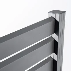 Ambiente Alu-Zaun Erweiterungsset Rhombus MAXI 187 x 124.2 cm grau