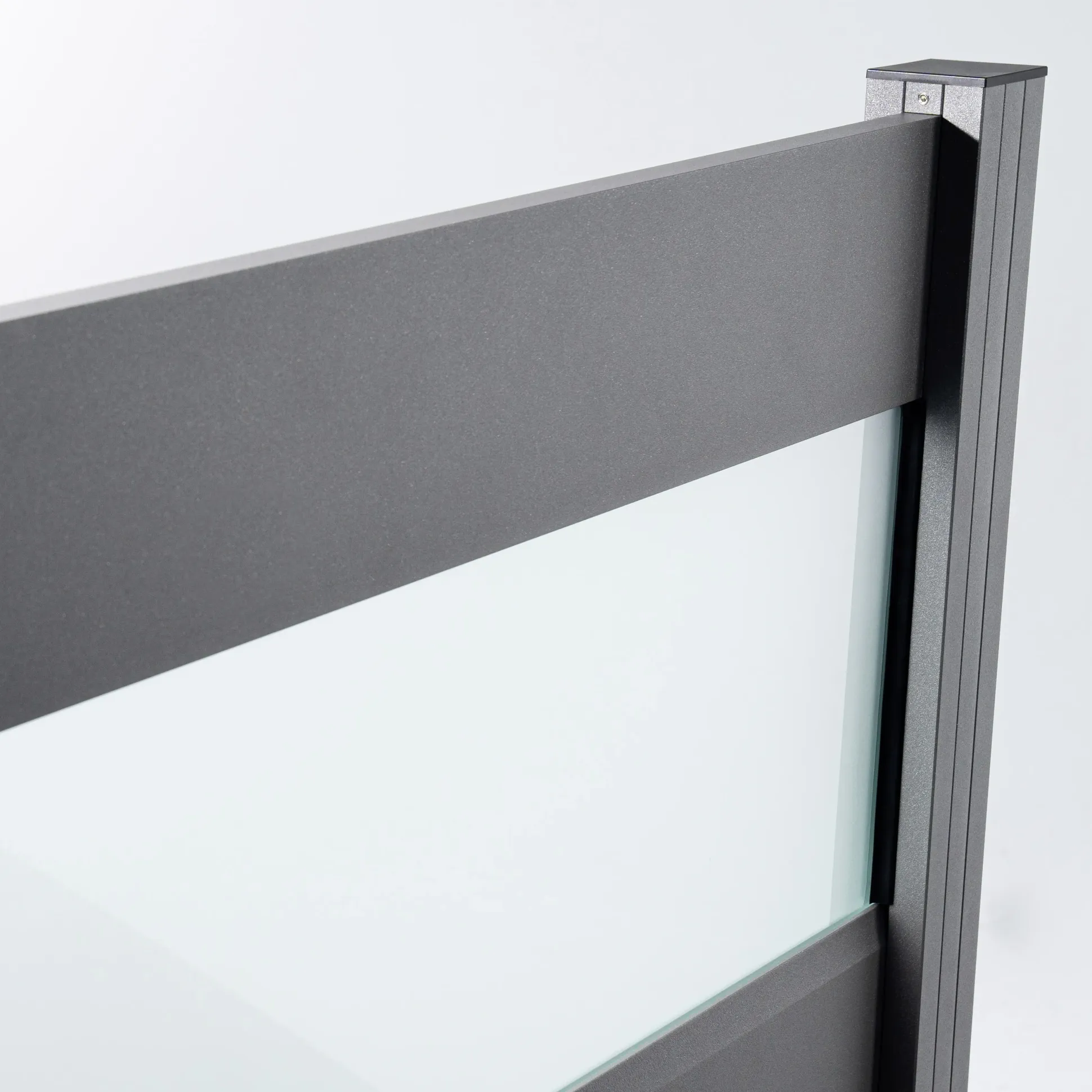 Ambiente Alu-Zaun Erweiterungsset Paneel 150 grau 187 x 124,2 cm