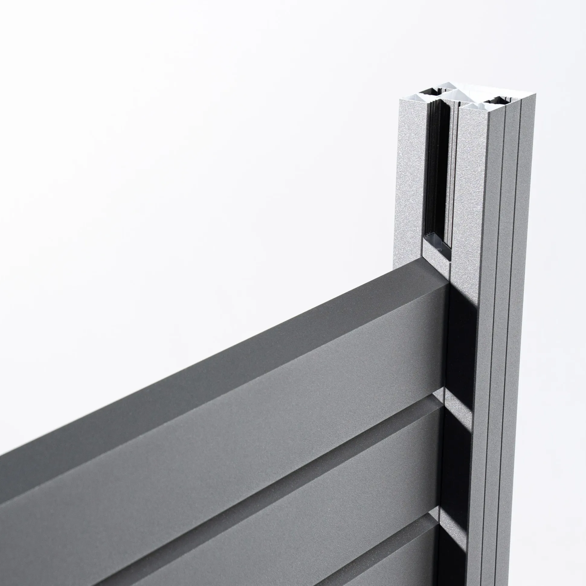 Ambiente Alu-Zaun Erweiterungsset Rhombus MINI 187 x 244,2 cm grau