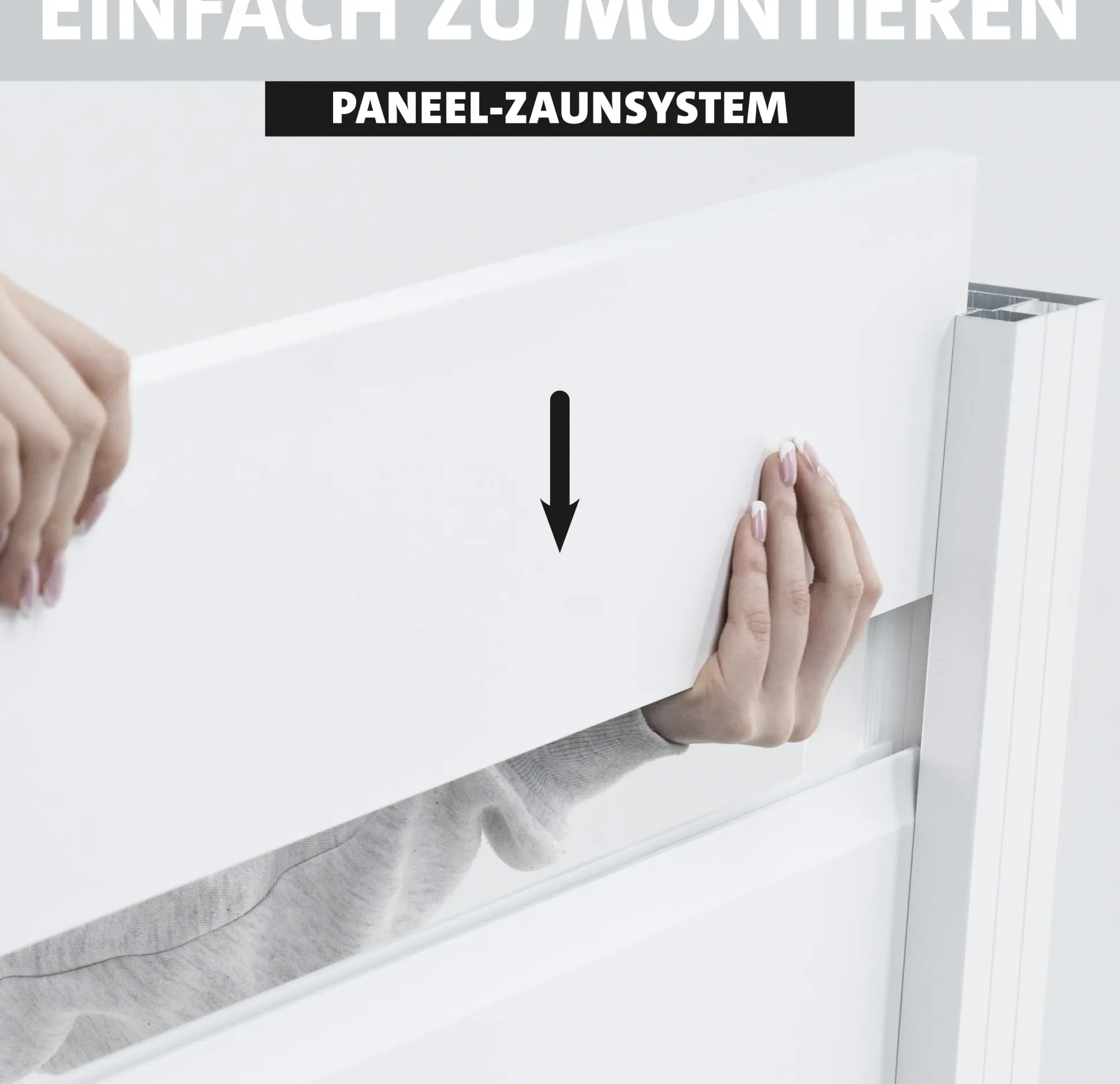 Ambiente Alu-Zaun Erweiterungsset Paneel 150 weiß 187 x 184,2 cm