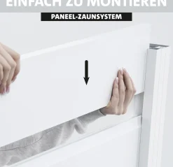 Ambiente Alu-Zaun Erweiterungsset Paneel 150 weiß 187 x 274,2 cm