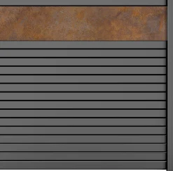 Ambiente Alu-Zaun Erweiterungsset Rhombus MINI 187 x 184,2 cm grau