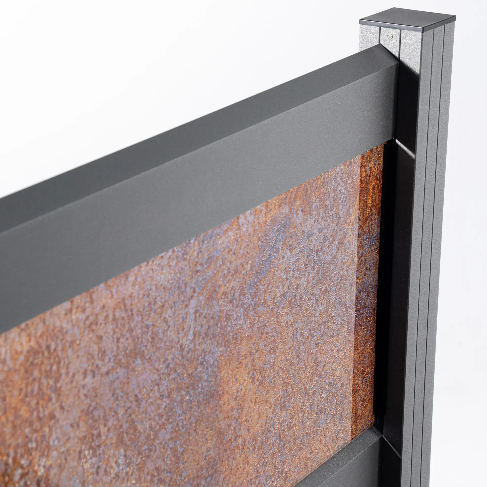 Ambiente Alu-Zaun Erweiterungsset Rhombus MINI 187 x 184,2 cm grau