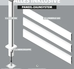 Ambiente Alu-Zaun Erweiterungsset Paneel 150 anthrazit 187 x 184,2 cm