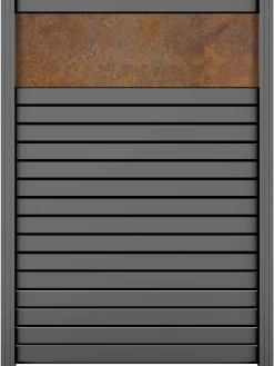 Ambiente Alu-Zaun Grundset Rhombus MINI 187 x 124,2 cm grau