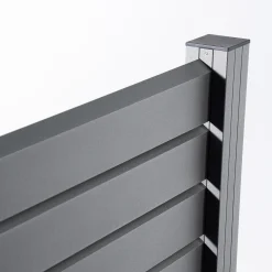 Ambiente Alu-Zaun Grundset Rhombus MINI 187 x 184,2 cm grau