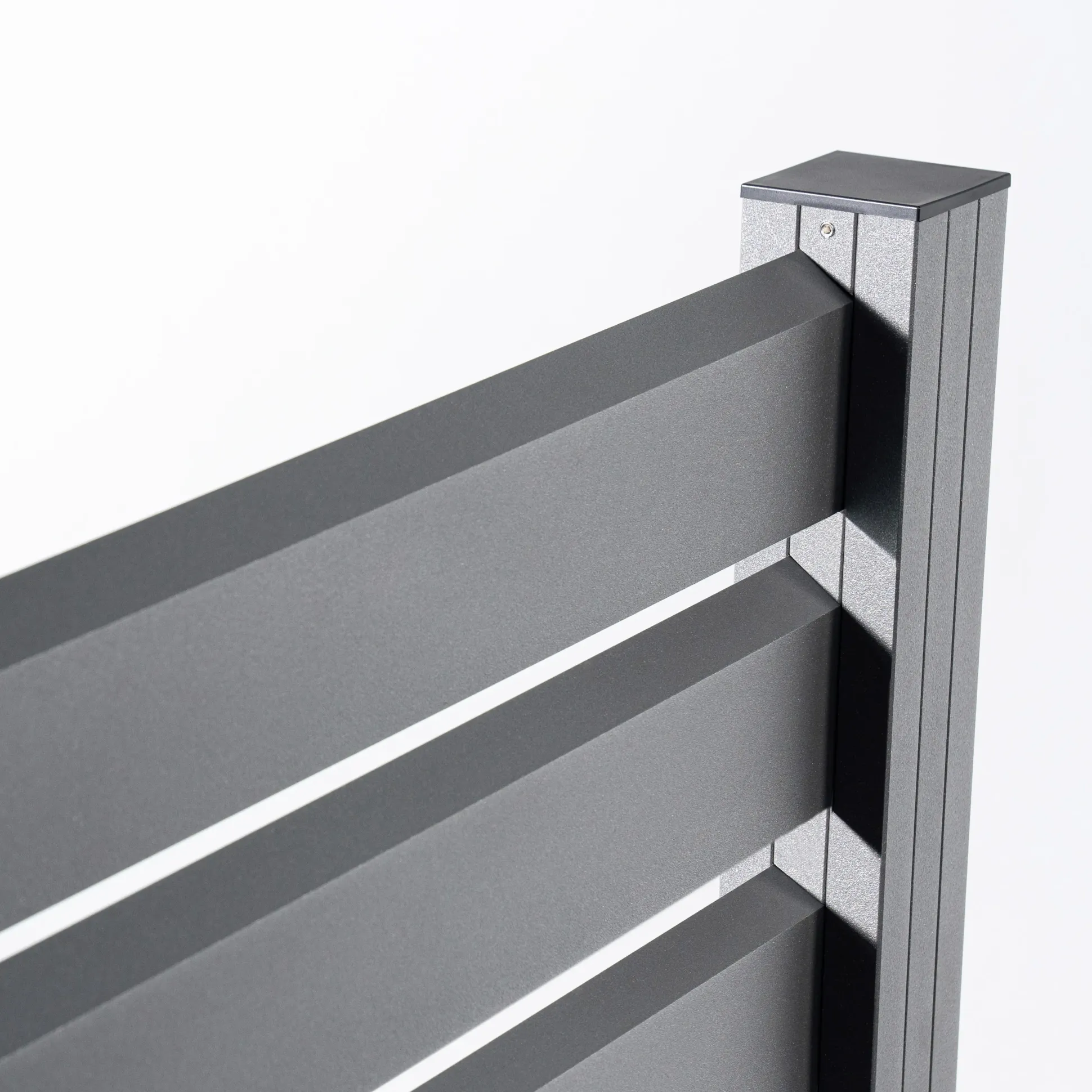 Ambiente Alu-Zaun Grundset Rhombus MAXI 187 x 124,2 cm grau