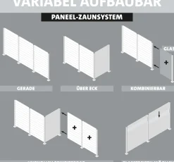 Ambiente Alu-Zaun Grundset Paneel 150 anthrazit 187 x 274,2 cm