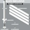 Ambiente Alu-Zaun Grundset Rhombus MAXI 187 x 184,2 cm weiß