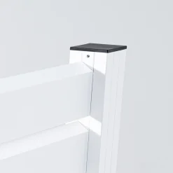 Ambiente Alu-Zaun Grundset Rhombus MAXI 187 x 184,2 cm weiß
