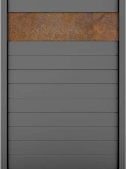 Ambiente Alu-Zaun Grundset Paneel 150 grau 187 x 124,2 cm