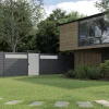 Ambiente Alu-Zaun Paneel 150 + ESG 8 mm 120 cm x 180 cm 22 mm stark