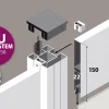Ambiente Alu-Zaun Paneel 150 + ESG 8 mm 180 cm x 180 cm 22 mm stark