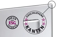 Ambiente Alu-Zaun Paneel 150 + ESG 8 mm 180 cm x 180 cm 22 mm stark