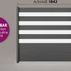 Ambiente Alu-Zaun Paneel 150 + ESG 8 mm 180 cm x 180 cm 22 mm stark
