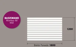 Ambiente Alu-Zaun Rhombus 90 MIDI B x H: 180 cm x 120 cm 22 mm stark