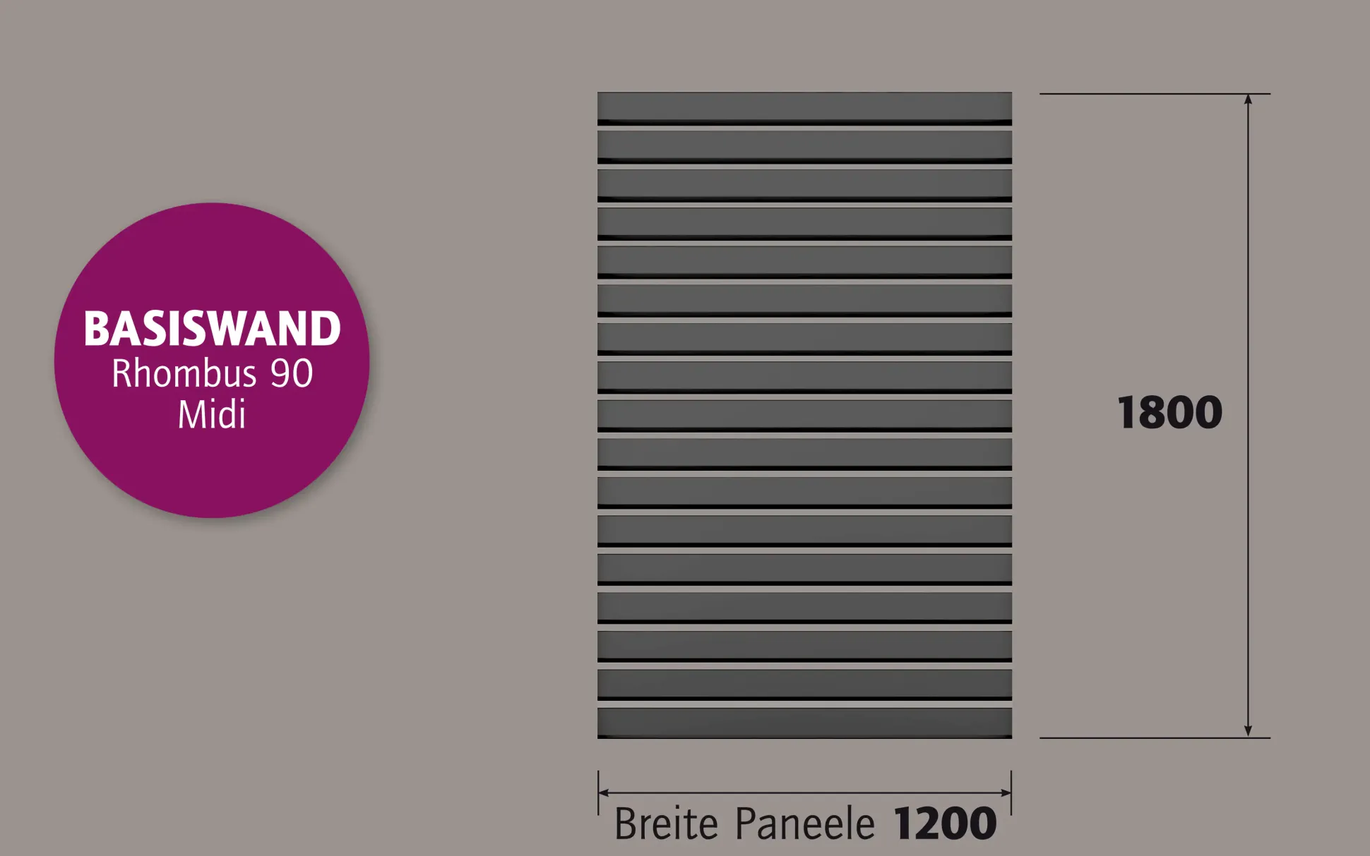 Ambiente Alu-Zaun Rhombus 90 MIDI B x H: 180 cm x 120 cm 22 mm stark
