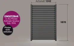 Ambiente Alu-Zaun Rhombus 90 MIDI B x H: 180 cm x 120 cm 22 mm stark