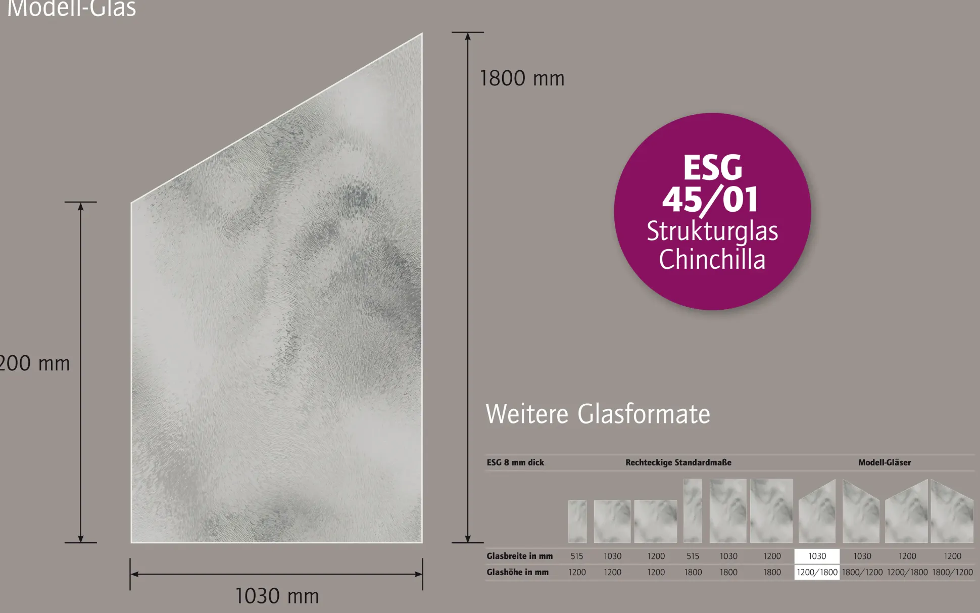 Ambiente Glaszaun B: 103 x Höhe: L 120/R 180 cm, gehärtetes 8 mm Glas