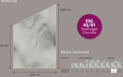 Ambiente Glaszaun B: 120 x Höhe: L 120/R 180 cm, gehärtetes 8 mm Glas