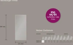 Ambiente Glaszaun B x H: 51,5 cm x 120 cm, gehärtetes 8 mm Glas