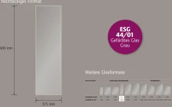 Ambiente Glaszaun B x H: 51,5 cm x 180 cm, gehärtetes 8 mm Glas