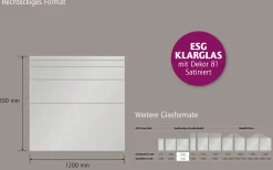 Ambiente Glaszaun Dekor 81 120 x 120 cm gehärtetes 8 mm Glas