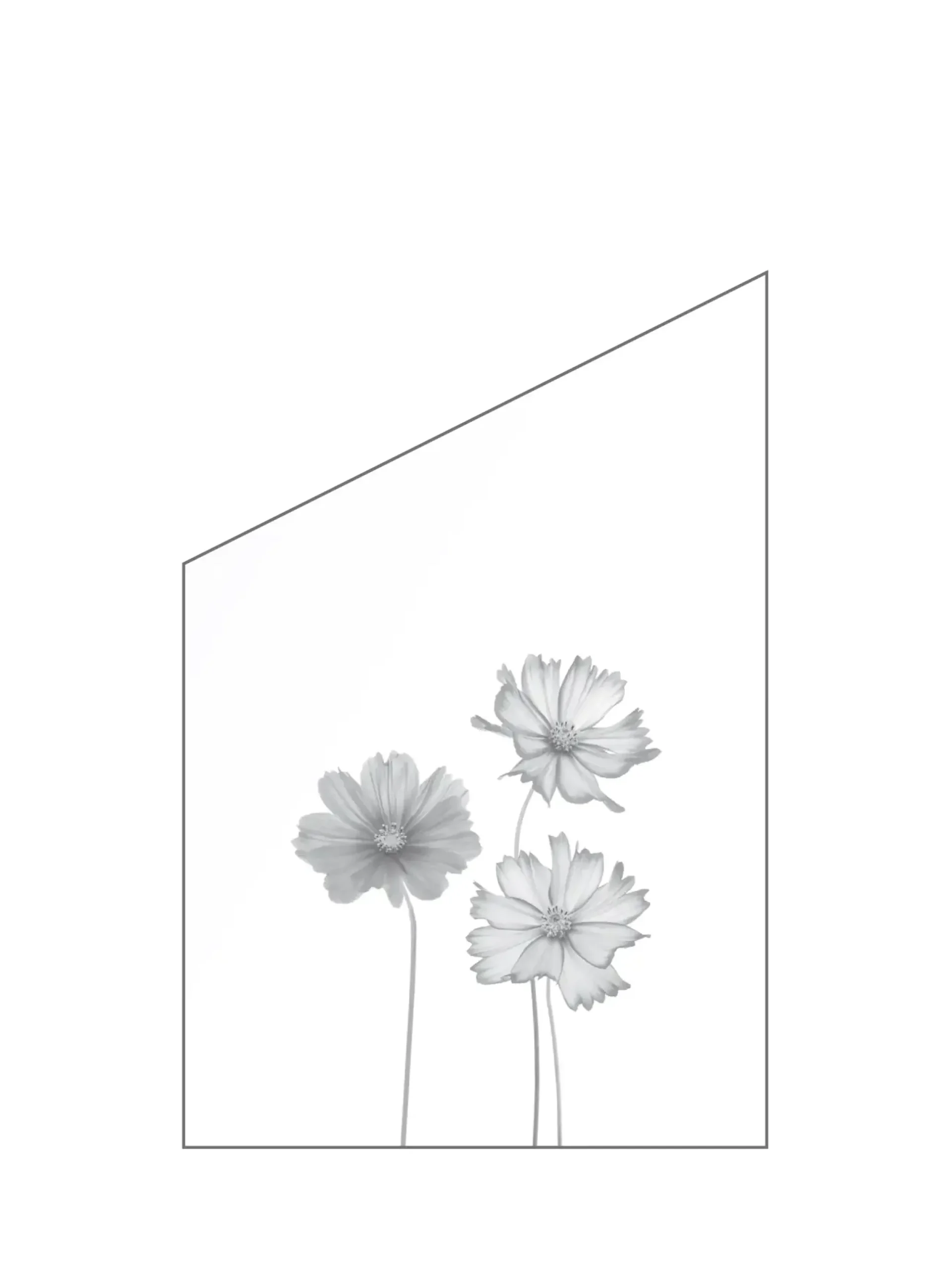 Ambiente Glaszaun Dekor 93 schräg 120 x 120/180 cm gehärtetes 8 mm Glas