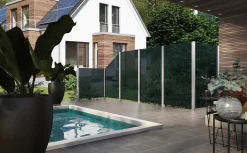 Ambiente Glaszaun Dekor 44/03 schräg 103 x 120/180 cm gehärtetes 8 mm Glas