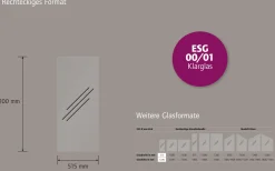 Ambiente Glaszaun Dekor 00/01 51,5 x 120 cm gehärtetes 8 mm Glas