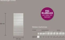 Ambiente Glaszaun Dekor 83 51,5 x 120 cm gehärtetes 8 mm Glas