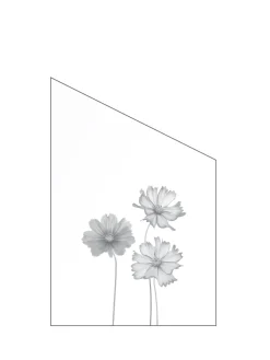 Ambiente Glaszaun Dekor 93 schräg 120 x 180/120 cm gehärtetes 8 mm Glas