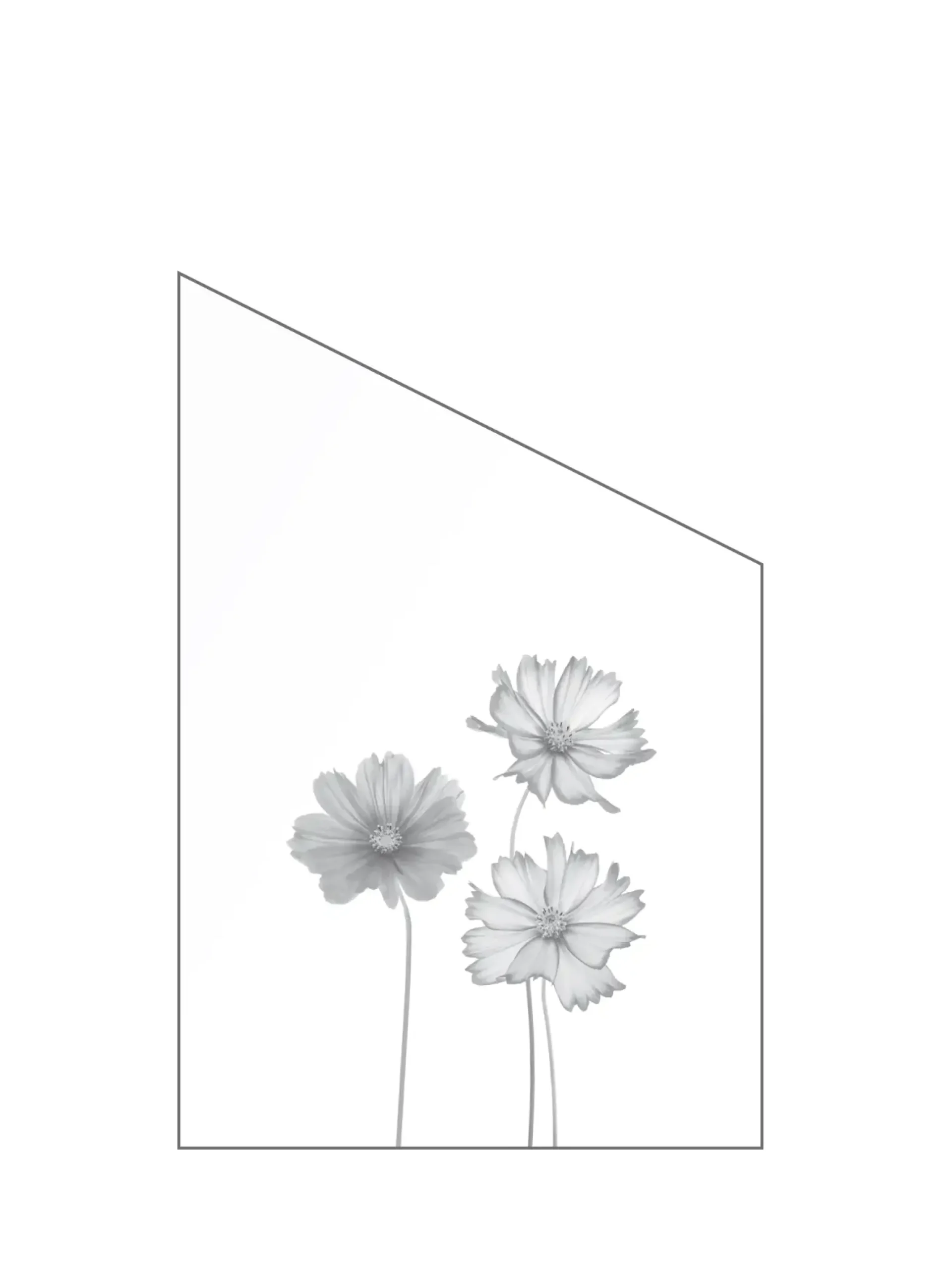 Ambiente Glaszaun Dekor 93 schräg 120 x 180/120 cm gehärtetes 8 mm Glas