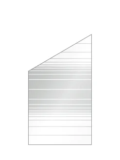 Ambiente Glaszaun Dekor 83 schräg 103 x 120/180 cm gehärtetes 8 mm Glas