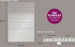 Ambiente Glaszaun Dekor 81 120 x 180 cm gehärtetes 8 mm Glas