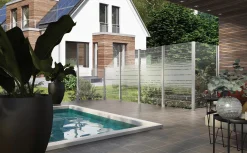 Ambiente Glaszaun Dekor 83 schräg 103 x 180/120 cm gehärtetes 8 mm Glas