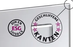Ambiente Glaszaun Dekor 83 schräg 103 x 180/120 cm gehärtetes 8 mm Glas