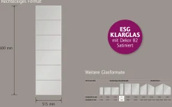 Ambiente Glaszaun Dekor 82 51,5 x 180 cm gehärtetes 8 mm Glas