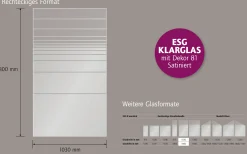 Ambiente Glaszaun Dekor 81 103 x 180 cm gehärtetes 8 mm Glas